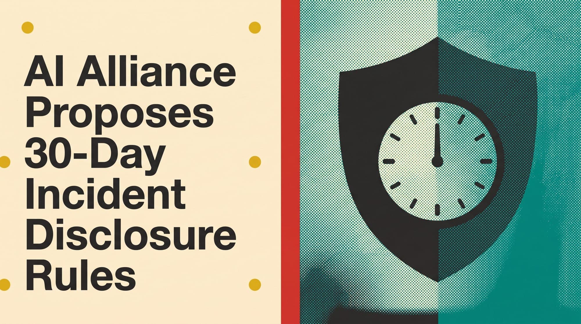 AI Alliance Proposes Mandatory Incident Reporting With 30-Day Public Deadline
